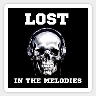 lost in the melodies - for every music lover Sticker